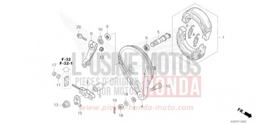 PANNEAU DE FREIN ARRIERE CBF125MEFT de 2026